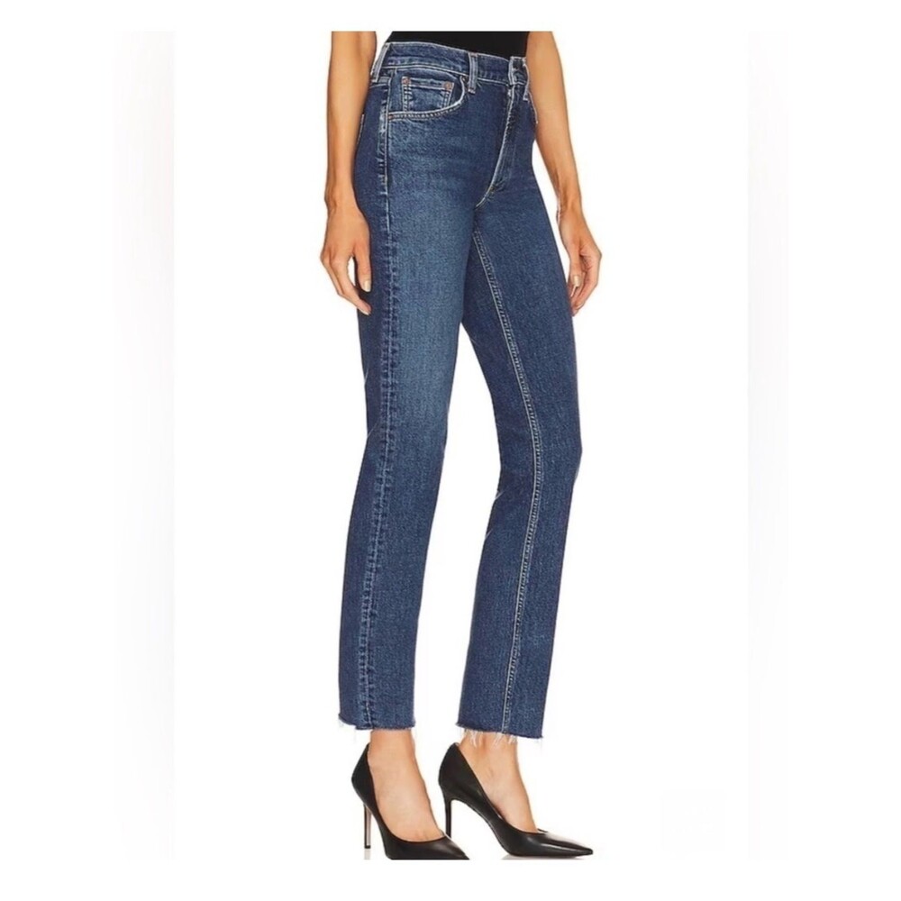 NWT Agolde Kye Mid Rise Straight Crop Jean Soft Stretch Mirage 23